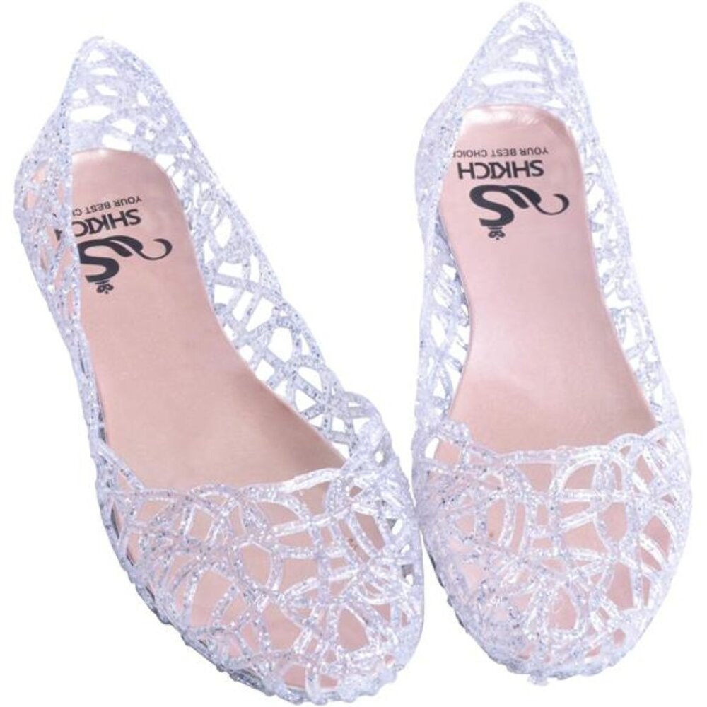 Women Flat Heel Summer Beach Jelly Shoes